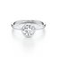 Round-cut Bezel Set Engagement Ring with a Gold Band