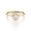 Round-cut Bezel Set Engagement Ring with a Gold Band