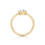 Pear-cut Bezel Set Engagement Ring with a Gold Band