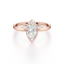 Marquise-cut Bezel Set Engagement Ring with a Gold Band