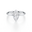 Marquise-cut Bezel Set Engagement Ring with a Gold Band
