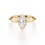 Marquise-cut Bezel Set Engagement Ring with a Gold Band