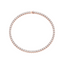 Round-cut Diamond Tennis Necklace set in Gold