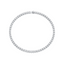 Round-cut Diamond Tennis Necklace set in Gold