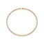 Round-cut Diamond Tennis Necklace set in Gold