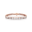 Round-cut Diamond Tennis Bracelet set in Gold