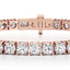 Round-cut Diamond Tennis Bracelet set in Gold