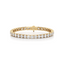 Round-cut Diamond Tennis Bracelet set in Gold