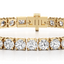 Round-cut Diamond Tennis Bracelet set in Gold