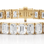 Emerald-cut Diamond Tennis Bracelet set in Gold