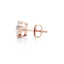 Solitaire Stud Round-cut Diamond Earrings