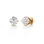 Solitaire Stud Round-cut Diamond Earrings